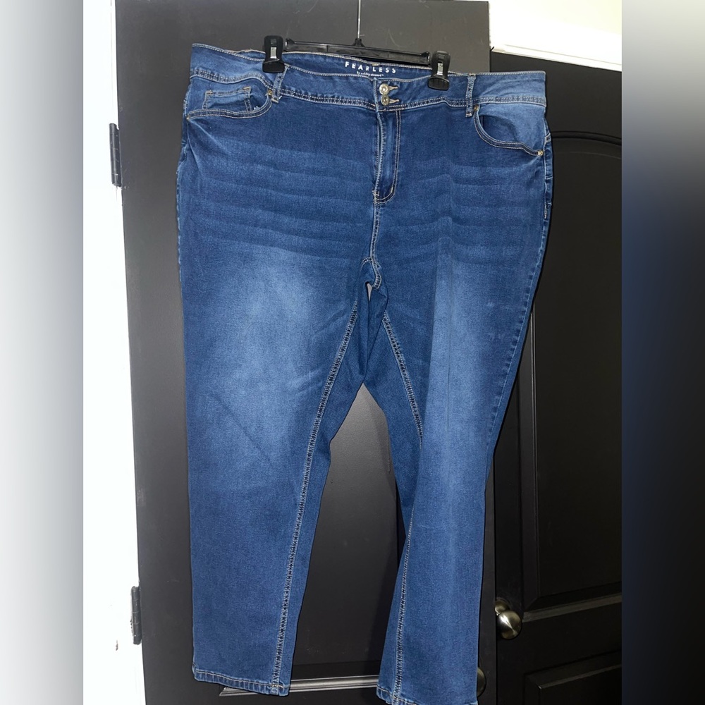 Ashley Stewart Fearless Skinny Jeans in Blue